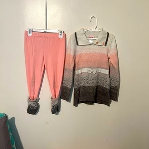 LittleLass. Girls 6X. Sweater outfit with matching leggings.